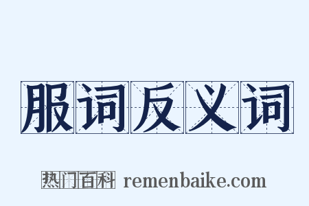 服词反义词是什么意思的图片